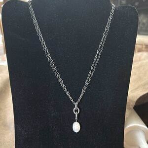 Silpada Double Strand Sterling Silver Pearl Necklace